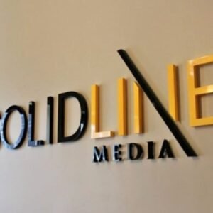 Jasa Neon Box Jabodetabek huruf timbul akrilik warna kuning hitam